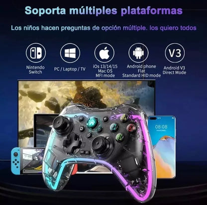 Control Inalambrico Gamepad Transparente