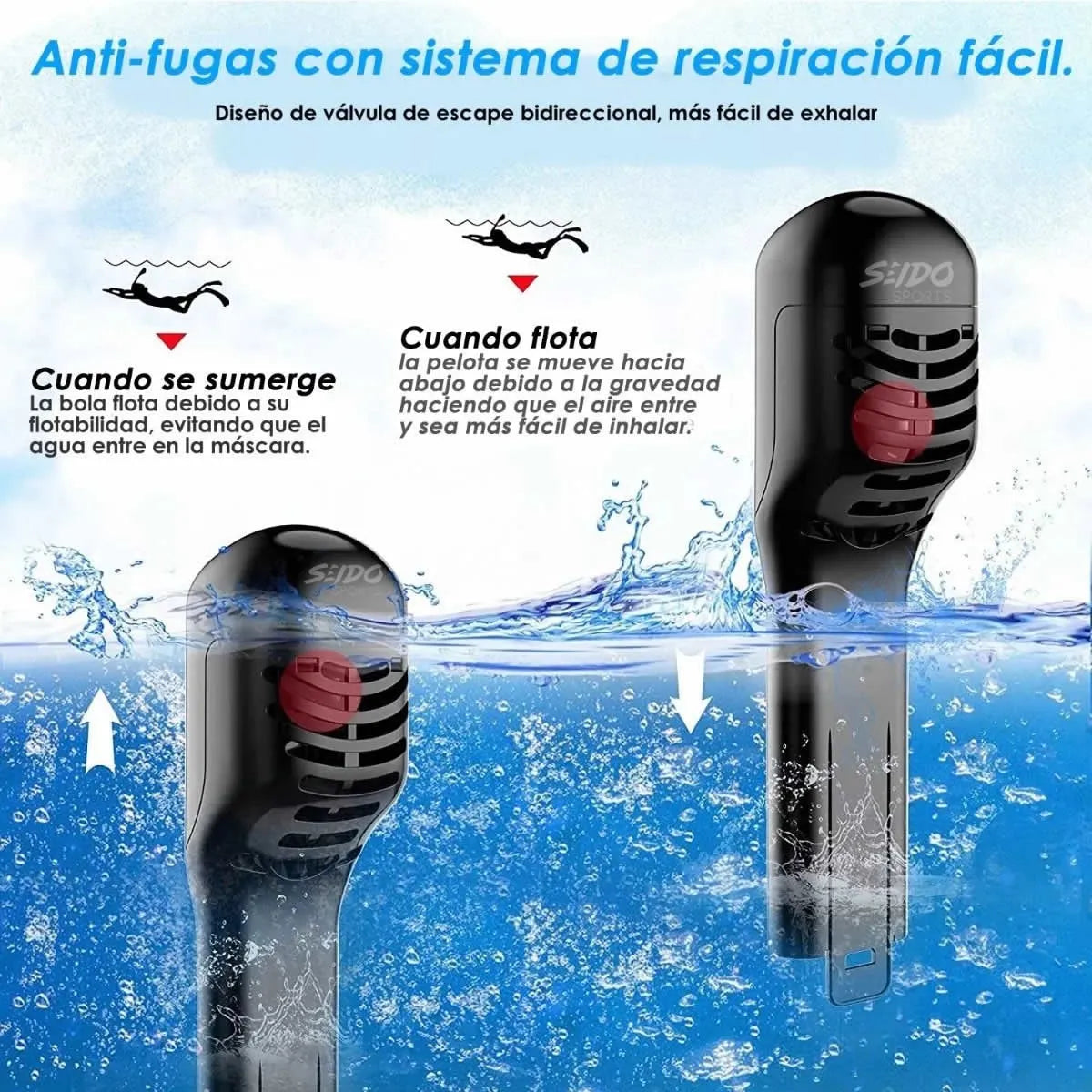 MASCARA DE SNORKEL M2068G